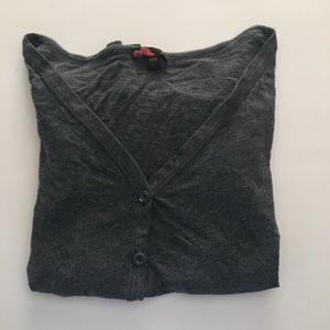 Dark Gray Button Sweater